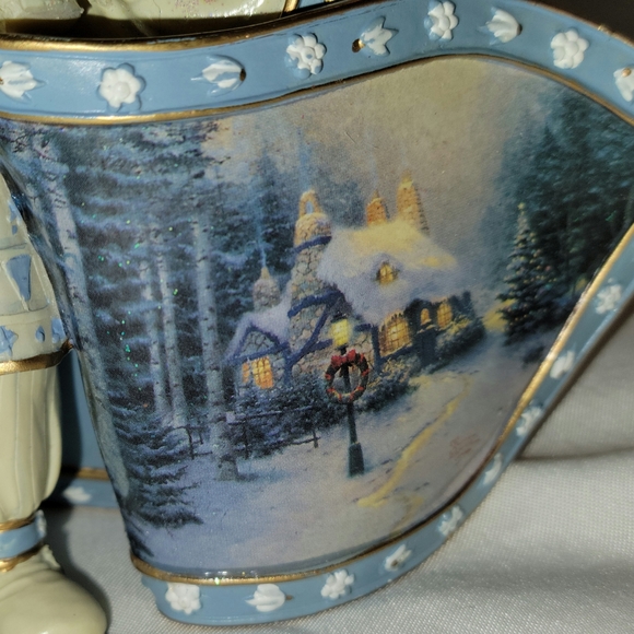 Thomas Kinkade '03 Old World "Frosty Christmas Eve Santa" Ornament Ashton-Drake - Picture 14 of 14